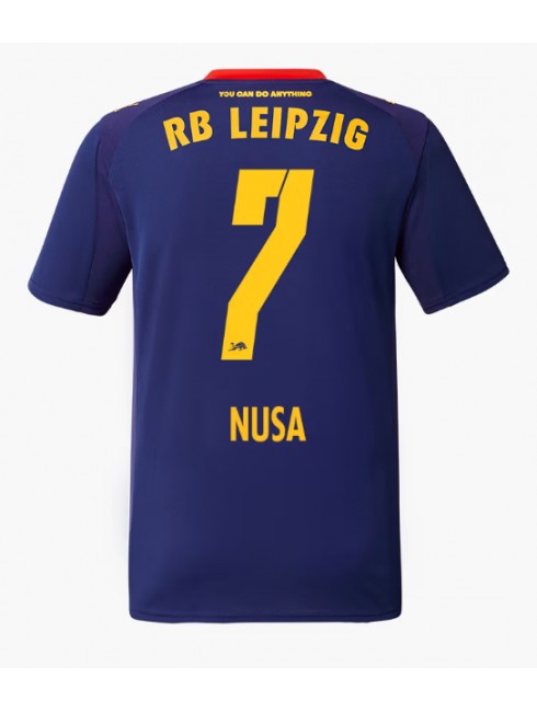 RB Leipzig Antonio Nusa #7 Replika Borta Kläder 2025-26 Kortärmad RB Leipzig Antonio Nusa #7 Replika Borta Kläder 2025-26 Kortärmad